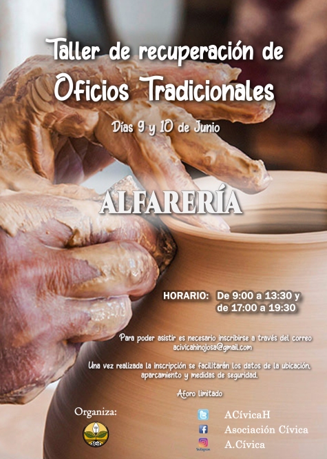 Cartel Taller oficios tradicionales, Alfarería